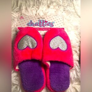 Girls Slippers Size 4/5 Bling Glitter Colorful Soft Comfortable